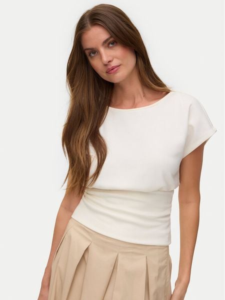 Vero Moda Bluzka Smilla 10355466 Beżowy jasny Regular Fit. Brązowe bluzki Vero Moda, xs, bez wzorów, z syntetyku, bez kołnierzyka, bez ramiączek. Za 109.99 zł.
