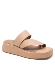 Gino Rossi Japonki PACIANA-32289 Beżowy. Brązowe klapki Gino Rossi, bez wzorów, ze skóry, bez obcasa. Za 379.99 zł.