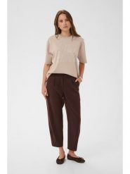 Kaffe Koszulka w kolorze beżowym rozmiar: S. Brązowe bluzki Kaffe, s, bez wzorów, z bawełny, bez kołnierzyka, bez ramiączek. Za 159.95 zł.