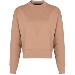 Bluza sportowa damska Puma 67310989. Brązowe bluzy Puma, xs, bez wzorów, z bawełny, bez kaptura. Za 194.00 zł.