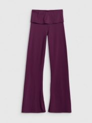 4F Legginsy z rozszerzanymi nogawkami damskie - fioletowe L. Fioletowe legginsy 4f, l, bez wzorów, z dzianiny. Za 129.99 zł.