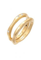 Elli Damska obrączka zestaw 2 częściowy Basic z kryształami cyrkonii w srebrze próby 925 Sterling Silver Pierścionki 1 ct Damski. Szare pierścionki Elli, z cyrkonią, srebrne. Za 268.99 zł.