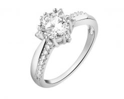 Pierścionek srebrny z cyrkoniami. Szare pierścionki Apart, z cyrkonią, srebrne. Za 179.00 zł.