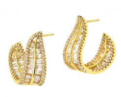 Kolczyki z mosiądzu pozłacane z cyrkoniami. Kolczyki Artelioni, z cyrkonią, pozłacane. Za 199.00 zł.