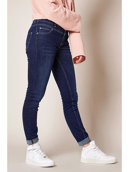 Rosner Dżinsy - Skinny fit - w kolorze granatowym rozmiar: 34/L32. Niebieskie jeansy Rosner, l, z aplikacjami. Za 74.28 zł.