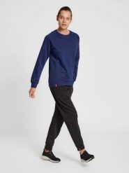Bluza damska Hummel red Heavy. Niebieskie bluzy Hummel, m, bez wzorów, z bawełny, bez kaptura. Za 167.46 zł.