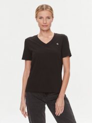 Calvin Klein Jeans T-Shirt Embro Badge J20J222560 Czarny Regular Fit. Czarne t-shirty Calvin Klein Jeans, m, bez wzorów, z bawełny, bez kołnierzyka, bez ramiączek. Za 89.99 zł.