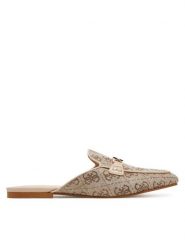 Guess Klapki FLJBO2 LEL06 Beżowy. Brązowe klapki Guess, z aplikacjami, z materiału, bez obcasa. Za 322.00 zł.