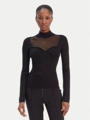 Guess Sweter W6RR45 Z4842 Czarny Regular Fit. Czarne swetry Guess, l, z aplikacjami, z syntetyku, bez ramiączek. Za 349.99 zł.