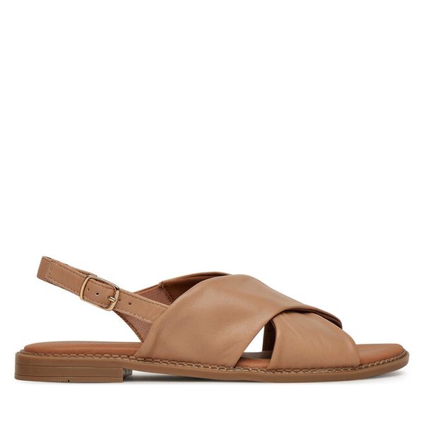 Sandały Lasocki. Brązowe sandały Lasocki, bez wzorów, bez obcasa, na płaskiej podeszwie, bez zapięcia. Za 149.99 zł.