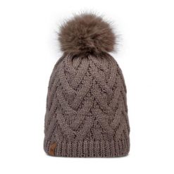 Czapka BUFF KNITTED & FLEECE BAND BEANIE CARYN COBBLESTONE. Brązowe czapki Buff, bez wzorów. W wyprzedaży za 118.93 zł.