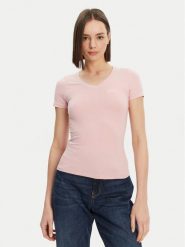 Guess T-Shirt O5RI02 KBBU1 Różowy Regular Fit. Czerwone t-shirty Guess, xs, z aplikacjami, z bawełny, bez kołnierzyka, bez ramiączek. Za 99.99 zł.