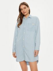 Calvin Klein Jeans Sukienka jeansowa J20J225472 Niebieski Loose Fit. Niebieskie sukienki Calvin Klein Jeans, l, bez wzorów, z bawełny, bez kołnierzyka, bez ramiączek. Za 279.99 zł.