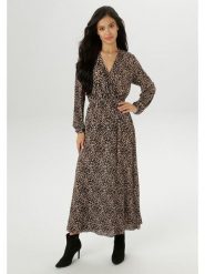Aniston Sukienka w kolorze jasnobrązowo-czarnym rozmiar: 44. Brązowe sukienki Aniston, bez wzorów, bez kołnierzyka, bez ramiączek, maxi. Za 95.99 zł.