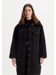 Levi's Płaszcz dżinsowy w kolorze czarnym rozmiar: S. Czarne płaszcze Levi's®, s, z aplikacjami, z bawełny, bez kaptura. Za 281.91 zł.