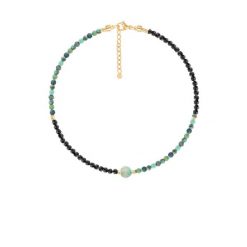 Bransoletka ze złotymi japońskimi koralikami Miyuki i amazonitem. Żółte bransoletki Lilou, z spinelem, pozłacane. Za 189.00 zł.