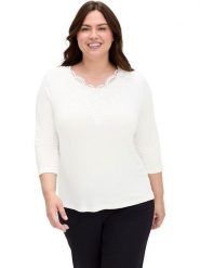 WITT WEIDEN Koszulka w kolorze białym rozmiar: 48. Białe bluzki WITT WEIDEN, bez wzorów, z koronki, bez kołnierzyka, bez ramiączek. Za 82.99 zł.