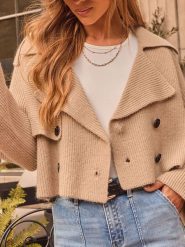 Milan Kiss Kardigan w kolorze beżowym rozmiar: S. Brązowe kardigany Milan Kiss, s, bez wzorów, ze splotem. Za 195.06 zł.