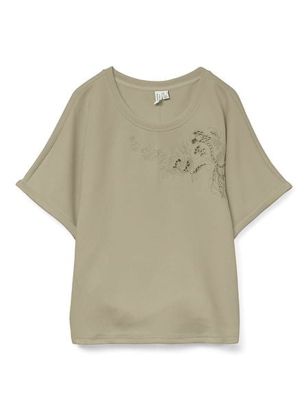 Vero Moda Koszulka w kolorze oliwkowym rozmiar: S. Zielone bluzki Vero Moda, s, z aplikacjami, bez kołnierzyka, bez ramiączek. Za 73.76 zł.