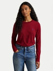 Polo Ralph Lauren Bluzka 211898699039 Bordowy Regular Fit. Czerwone koszulki polo Polo Ralph Lauren, xxs, bez wzorów, z bawełny, bez kołnierzyka, bez ramiączek. Za 399.99 zł.