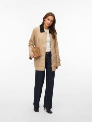 Vero Moda Kurtka przejściowa w kolorze beżowym rozmiar: S. Brązowe kurtki Vero Moda, s, bez wzorów, bez kaptura. Za 130.99 zł.