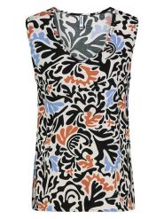 Sublevel Bluzka w kolorze czarno-pomarańczowym rozmiar: M. Czarne bluzki Sublevel, m, bez wzorów, z wiskozy, bez kołnierzyka, bez ramiączek. Za 43.99 zł.