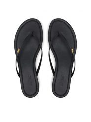 LAUREN RALPH LAUREN Japonki Raquel 802953931001 Czarny. Czarne klapki Lauren Ralph Lauren, bez wzorów, ze skóry, bez obcasa. Za 269.99 zł.