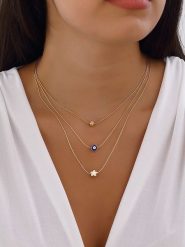 Luja Bijoux Pozłacany naszyjnik z elementem ozdobnym rozmiar: onesize. Żółte naszyjniki Luja Bijoux, metalowe. Za 68.45 zł.