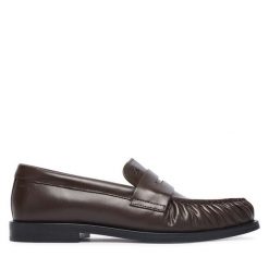 Lordsy Calvin Klein. Czarne lordsy Calvin Klein, bez wzorów, bez obcasa, bez zapięcia. Za 649.99 zł.