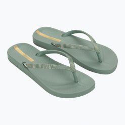 Japonki damskie Ipanema Mesh IX. Zielone klapki Ipanema, bez wzorów, z meshu, bez obcasa. Za 69.99 zł.