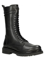 Wojas Skórzane botki w kolorze czarnym rozmiar: 40. Czarne botki Wojas, bez wzorów, bez obcasa, bez zapięcia. Za 397.83 zł.