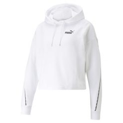 Bluza Sportowa Damska Puma Power Tape Tr. Białe bluzy Puma, na zimę, s, bez wzorów, bez kaptura. Za 157.99 zł.