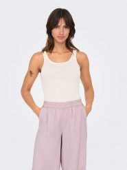 ONLY Top w kolorze białym rozmiar: XL. Brązowe topy Only, xl, bez wzorów, bez kołnierzyka, bez ramiączek. Za 70.41 zł.