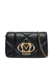 LOVE MOSCHINO Torebka JC4043PP1MLC0000 Czarny. Czarne listonoszki Love Moschino, bez wzorów, ze skóry, bez dodatków. Za 439.99 zł.