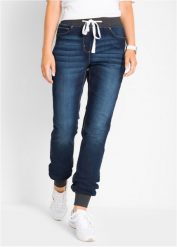 Dżinsy BOYFRIEND ze stretchem i wygodnym paskiem. Niebieskie jeansy bonprix, bez wzorów. Za 139.99 zł.