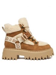 Buffalo Trzewiki Aspen Com Mid Warm 1622594 Beżowy. Brązowe botki Buffalo, bez wzorów, ze skóry, bez obcasa, na płaskiej podeszwie, bez zapięcia. Za 479.99 zł.