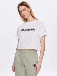 Columbia T-Shirt North Casades 1930051 Biały Cropped Fit. Białe t-shirty Columbia, s, bez wzorów, z bawełny, bez kołnierzyka, bez ramiączek. Za 79.99 zł.