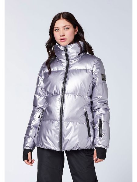 Chiemsee Kurtka narciarska "Stratton" w kolorze srebrnym rozmiar: M. Szare kurtki narciarskie Chiemsee, m, bez wzorów, bez kaptura, narciarskie. Za 406.57 zł.