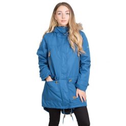 Parka Damska Wodoodporne Clea. Niebieskie parki Trespass, l, z materiału, z kapturem. Za 260.99 zł.