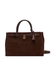 Tommy Hilfiger Torebka American Icon Tote Suede AW0AW19216 Brązowy. Brązowe torebki klasyczne TOMMY HILFIGER, bez wzorów, ze skóry, bez dodatków. Za 1,699.00 zł.