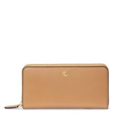 Portfel damski LAUREN RALPH LAUREN. Brązowe portfele Lauren Ralph Lauren, bez wzorów. Za 409.99 zł.