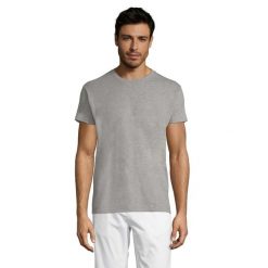 Koszulka Regent Melange Slim Unisex Dla Dorosłych. Szare bluzki SOL'S, s, bez wzorów, sportowe, bez kołnierzyka, bez ramiączek. Za 36.99 zł.