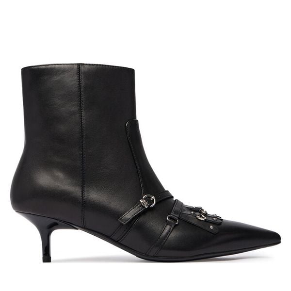 Botki PINKO. Czarne botki Pinko, bez wzorów, bez obcasa, na szpilce, bez zapięcia. Za 1,399.00 zł.