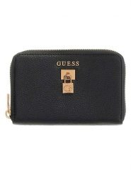 Guess Portfel w kolorze czarnym - 14 x 9 x 2,5 cm rozmiar: onesize. Czarne portfele Guess, z aplikacjami, z materiału. Za 173.99 zł.