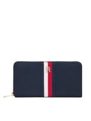 Tommy Hilfiger Portfel Th Icon Lrg Za Nylon Corp AW0AW19165 Granatowy. Niebieskie portfele TOMMY HILFIGER, bez wzorów, z materiału. Za 269.99 zł.