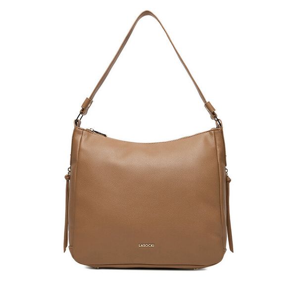 Torebka Lasocki. Brązowe torebki klasyczne Lasocki, bez wzorów, bez dodatków. Za 189.99 zł.