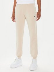 Guess Spodnie dresowe V4YB08 KCAY2 Beżowy Regular Fit. Brązowe spodnie dresowe Guess, s, z aplikacjami, z dresówki. Za 345.00 zł.