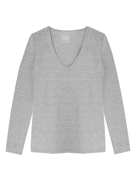 Claesens Koszulka w kolorze szarym rozmiar: M. Szare bluzki Claesen‘s, m, bez wzorów, z bawełny, bez kołnierzyka, bez ramiączek. Za 61.17 zł.