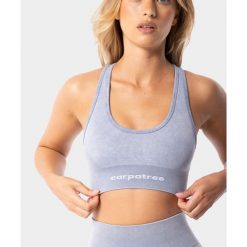 Biustonosz bezszwowy sportowy dla kobiet Carpatree Yasmine. Niebieskie bielizna sportowa Carpatree, xs, bez wzorów. Za 89.99 zł.