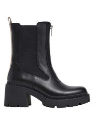 Pepe Jeans FOOTWEAR Skórzane botki "Glen Desert" w kolorze czarnym rozmiar: 38. Czarne botki Pepe Jeans FOOTWEAR, bez wzorów, z jeansu, bez obcasa, bez zapięcia. Za 282.80 zł.